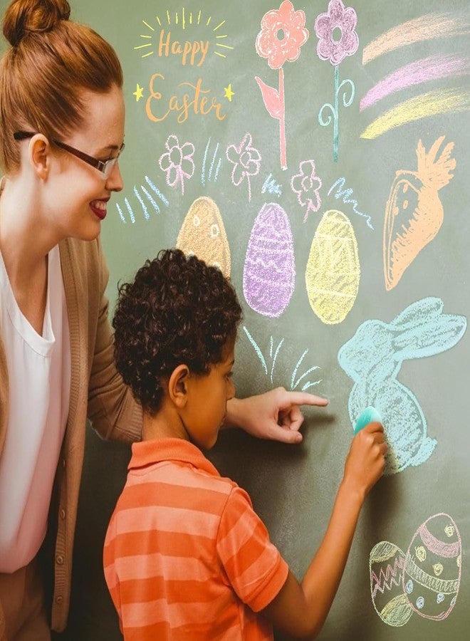 AMENON 24 Pack Easter Sidewalk Chalk Large Size 6 Colors Easter Basket Stuffers Colorful Egg Chalk Outdoor Toddler Kids Easter Hunt Classroom School Chalkboard Playground Drawing Easter Party Favor - Image 3